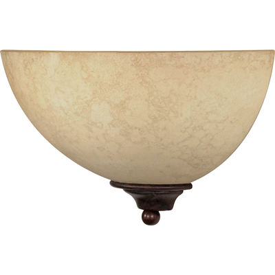 Nuvo Lighting 60/044  Tapas - 1 Light - 12" - Sconce with Tuscan Suede Glass in Old Bronze Finish